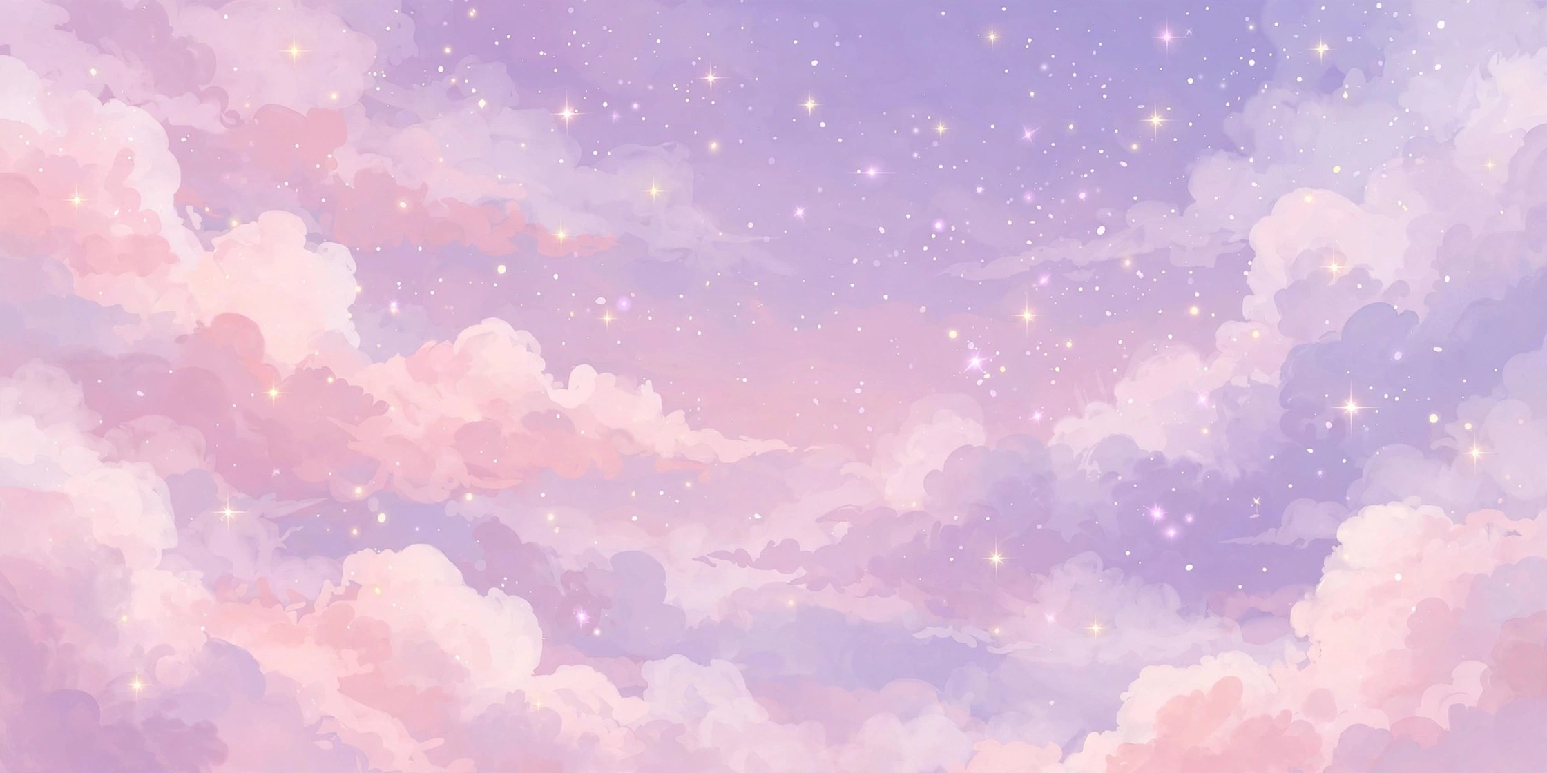 Dreamy pastel clouds and stars, cute aesthetic femboy names theme